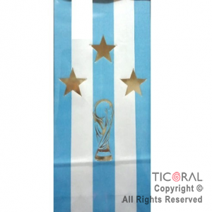 BOLSITA PAPEL ARGENTINA CAMPEON 12.5X24.5CM x 10